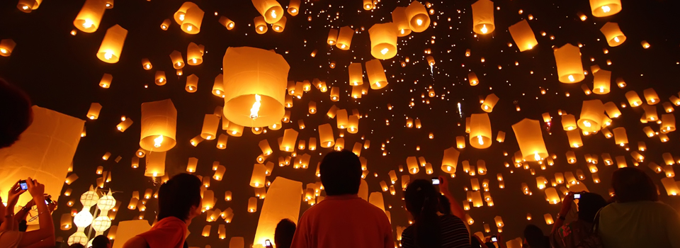 Chinese lanterns being released – symbolic of commitment to community wellness through psychotherapy
