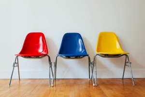 Three school chairs for autism and loneliness